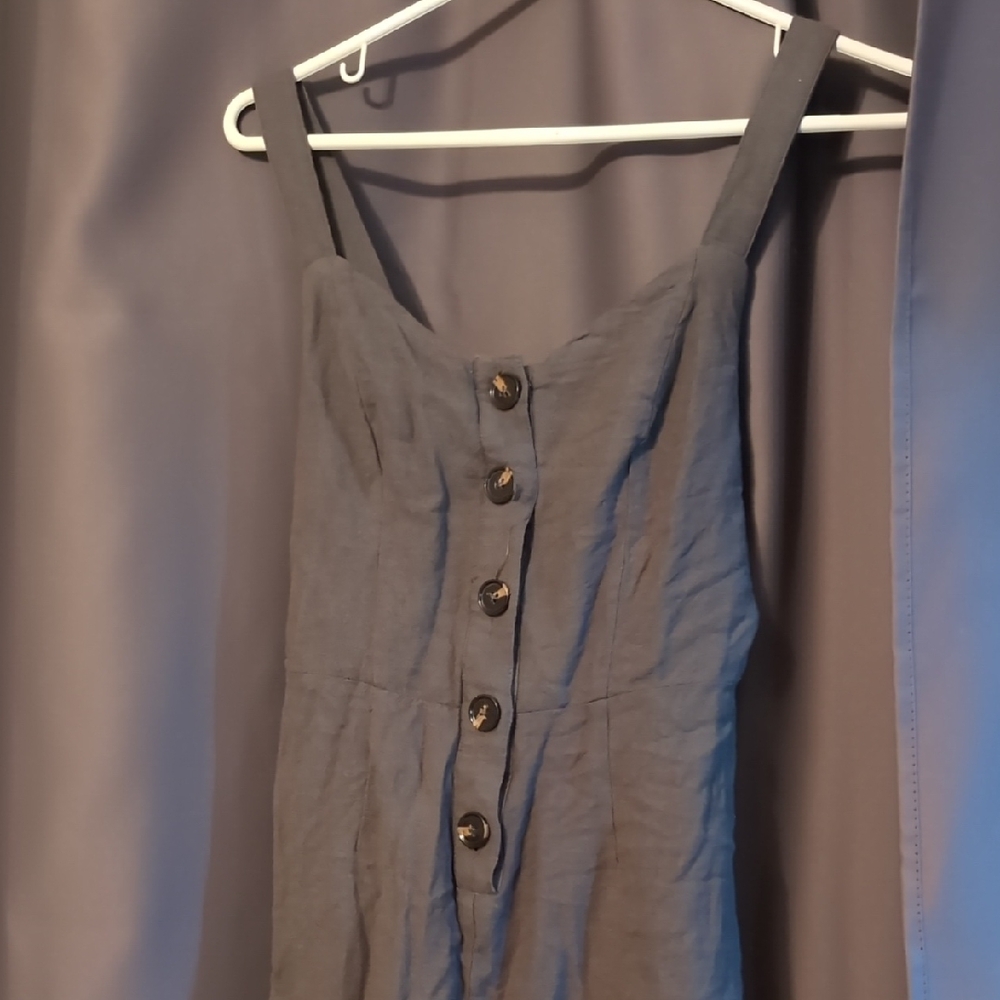 Gray Button-Down Women's Top